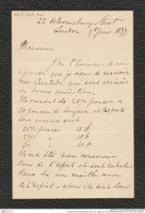 Nachlass Franz Steindachner, Brief von E. Higgins an Franz Steindachner (09.06.1877), Inv.Nr. 222.02, Seite 1